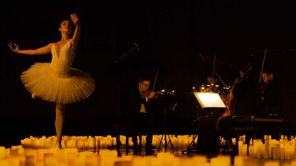 Bailarina de Ballet en un concierto Candlelight