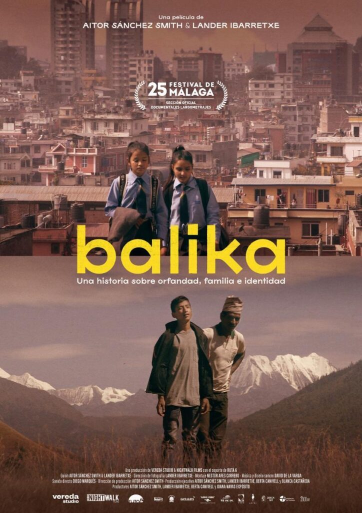 Cartel de Balika, diseñado por Néstor Ares. También trabajó en el montaje de la película