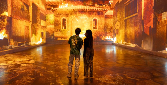 Pompeya envuelta en lava